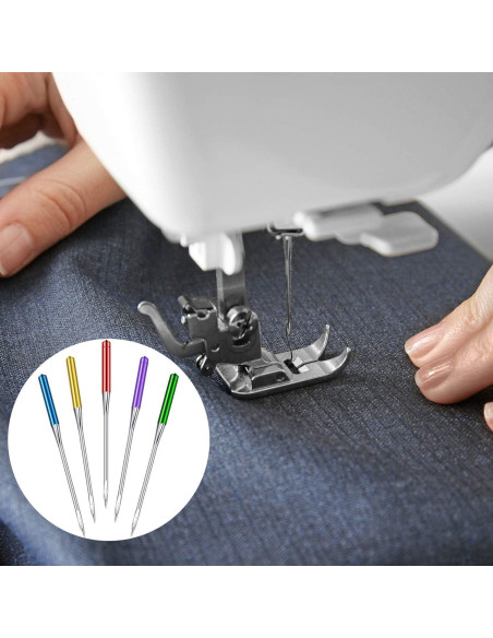 Agujas de Máquina de Coser WILLBOND 30 Pcs Punta Regular Agujas de Máquina de Coser WILLBOND 30 Pcs Punta Regular