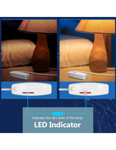 Interruptor Regulador de Lámpara de Mesa LIDER Blanco 200W Interruptor Regulador de Lámpara de Mesa LIDER Blanco 200W