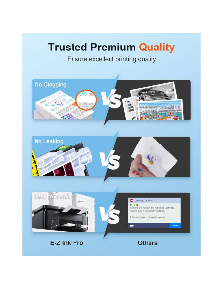 Cartuchos de tinta E-Z Ink Pro LC203XL compatibles para Brother - Paquete de 10 Cartuchos de tinta E-Z Ink Pro LC203XL compatibles para Brother - Paquete de 10