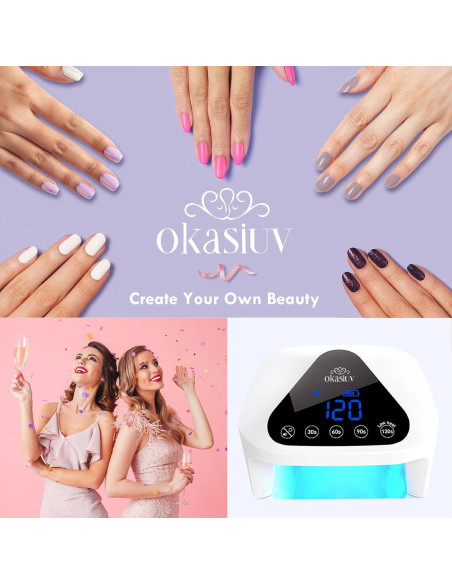 Lámpara de Uñas LED UV Okasiuv Inalámbrica con Guantes UV Lámpara de Uñas LED UV Okasiuv Inalámbrica con Guantes UV