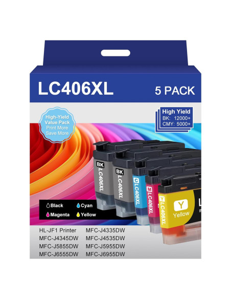 Cartuchos de Tinta Compatibles Brother LC406XL - 5 Pack Cartuchos de Tinta Compatibles Brother LC406XL - 5 Pack