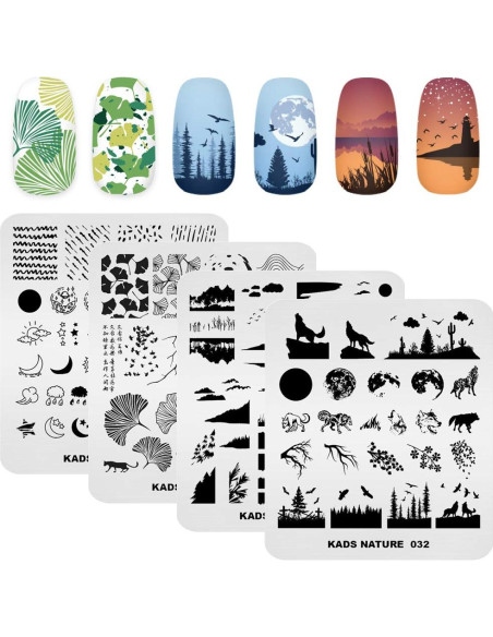 Juego de Placas de Estampado de Uñas KADS 20 Pcs - Acero Inoxidable Juego de Placas de Estampado de Uñas KADS 20 Pcs - Acero Inoxidable