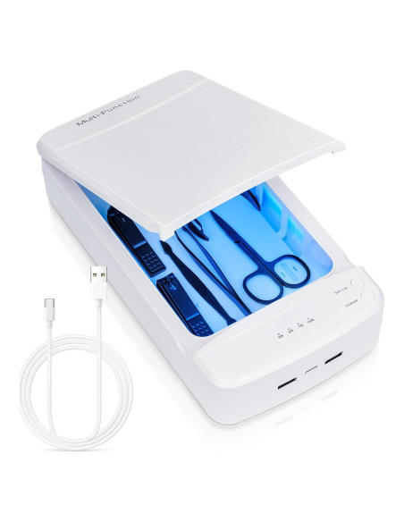 Esterilizador de Herramientas de Uñas LXIANGN Luz Azul 18.18x21.78cm Esterilizador de Herramientas de Uñas LXIANGN Luz Azul 18.18x21.78cm