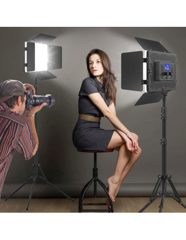 Kit de Iluminación LED Unicucp U-VL13 con Soportes y Batería 8000mAh