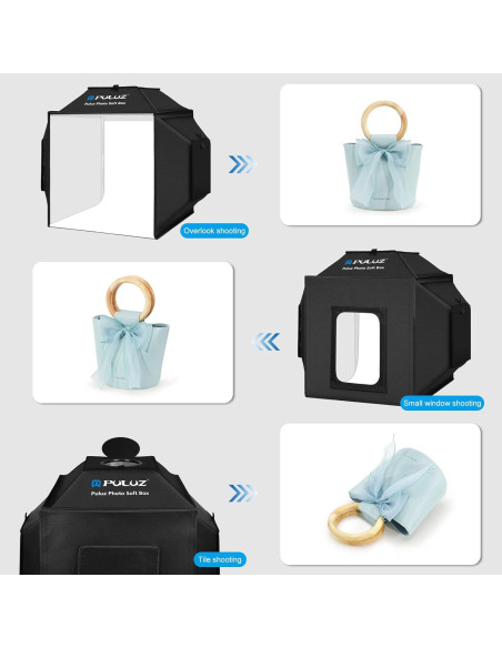 Caja de Luz Fotográfica Portátil OBEST 40x40cm con 480 LED Caja de Luz Fotográfica Portátil OBEST 40x40cm con 480 LED