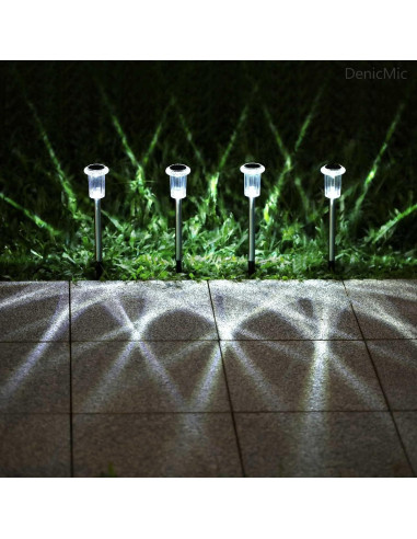Luces Solares DenicMic LED 6000K Impermeables 10 Paquete