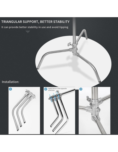 Soporte C Pesado Konseen Ajustable 330cm con Ruedas Soporte C Pesado Konseen Ajustable 330cm con Ruedas