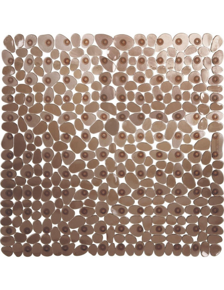 Alfombrilla de Baño Antideslizante iDesign Pebblz 56x56 cm Marrón Alfombrilla de Baño Antideslizante iDesign Pebblz 56x56 cm Marrón