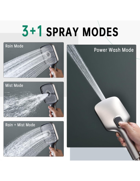 Cabezal de Ducha V-Frankness 33 cm con Manguera 165 cm y Desviador Cabezal de Ducha V-Frankness 33 cm con Manguera 165 cm y Desviador