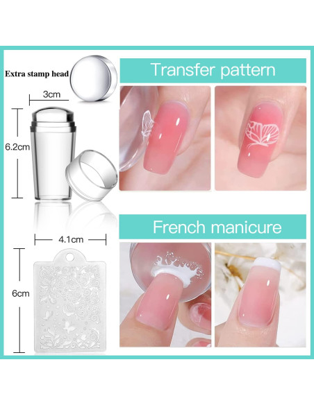 Kit de Estampado de Uñas Biutee 15 Piezas con Estampador Kit de Estampado de Uñas Biutee 15 Piezas con Estampador