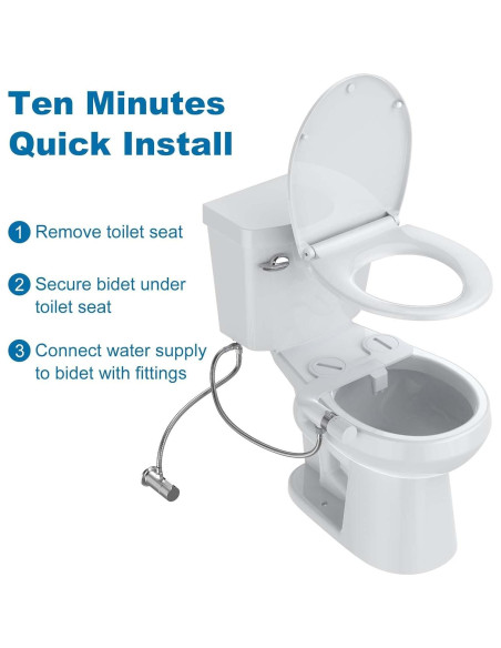 Accesorio de Bidet Homfan con Doble Boquilla y Control de Agua Accesorio de Bidet Homfan con Doble Boquilla y Control de Agua