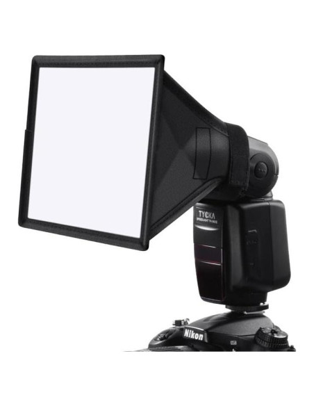 Difusor Softbox Universal Reflex Camera 17x15cm para Flash DSLR Difusor Softbox Universal Reflex Camera 17x15cm para Flash DSLR