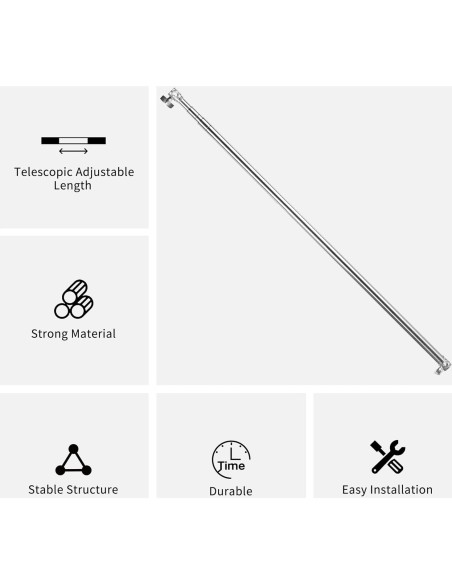 Barra Transversal Telescópica Meking Acero Inoxidable 3m Barra Transversal Telescópica Meking Acero Inoxidable 3m