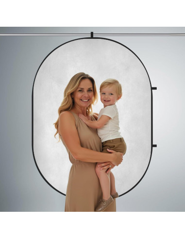 Fondo de Fotografía Doble Cara Kate 1.5x2m Rosa y Gris
