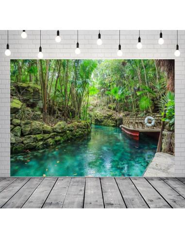 Fondo Fotográfico Loccor 270x180cm Selva Río Tropical