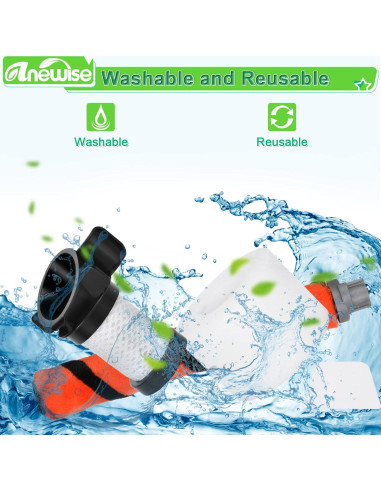 Reemplazo Filtro Aspiradora Shark ION Flex IF100 IF200 - 2 HEPA + 4 Espuma