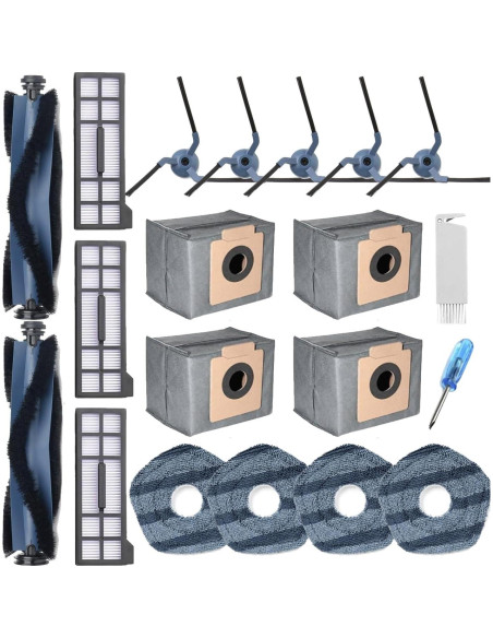 Accesorios de Reemplazo Eufy X10 Pro Omni - 5 Cepillos, 3 Filtros, 4 Almohadillas Accesorios de Reemplazo Eufy X10 Pro Omni - 5 Cepillos, 3 Filtros, 4 Almohadillas
