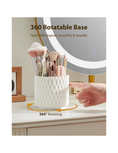 Soporte Giratorio para Brochas de Maquillaje DooGooCoo 5 Compartimentos Soporte Giratorio para Brochas de Maquillaje DooGooCoo 5 Compartimentos
