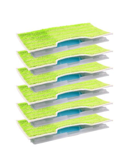 Repuesto de Mopa Reutilizable Flammi para Shark VACMOP - 6 Juegos Verde Repuesto de Mopa Reutilizable Flammi para Shark VACMOP - 6 Juegos Verde