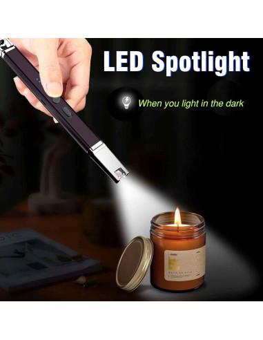 Encendedor Eléctrico USB Recargable Jaerdhs Negro 19.56cm