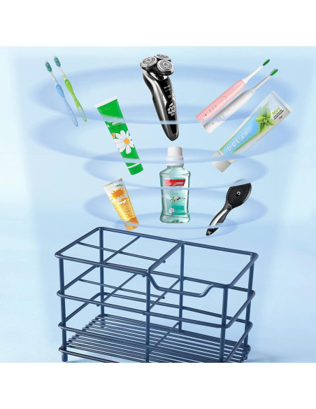 Soporte para Cepillos de Dientes Dseap Acero Inoxidable Negro 15x8x10cm Soporte para Cepillos de Dientes Dseap Acero Inoxidable Negro 15x8x10cm