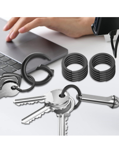 Anillos de Llave Divididos Idakekiy 10 Piezas 30mm Metal