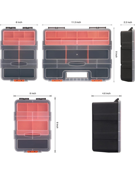 Organizadores de Hardware CASOMAN, Juego de 4 Piezas