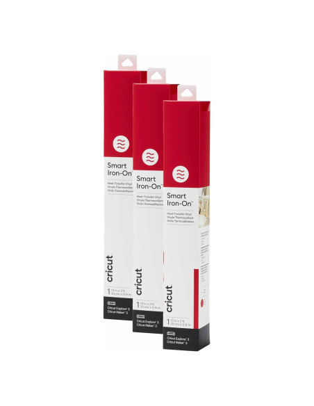 Vinilo de Transferencia Térmica Cricut Smart Iron On Rojo 3 Rollos Vinilo de Transferencia Térmica Cricut Smart Iron On Rojo 3 Rollos