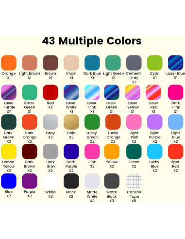Vinilo Permanente Sooez 75 Pack 30.48cm x 30.48cm Multicolor