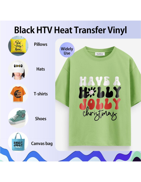 Vinilo de Transferencia de Calor Amavinyl Negro 30.48 cm x 10.67 m Vinilo de Transferencia de Calor Amavinyl Negro 30.48 cm x 10.67 m