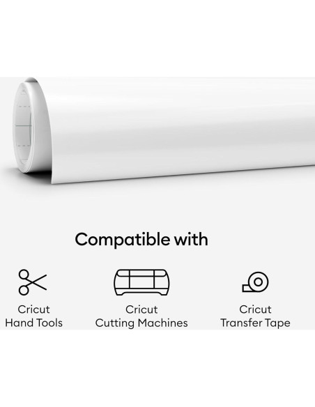 Vinilo Removible Cricut Blanco - 3 Rollos 30.48cm x 121.92cm Vinilo Removible Cricut Blanco - 3 Rollos 30.48cm x 121.92cm