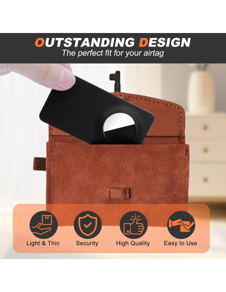 Soporte de Cartera Airtag UCEC 2 Pack Silicona Negra Soporte de Cartera Airtag UCEC 2 Pack Silicona Negra