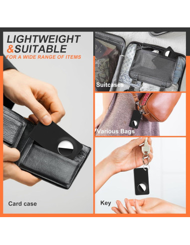 Soporte de Cartera Airtag UCEC 2 Pack Silicona Negra