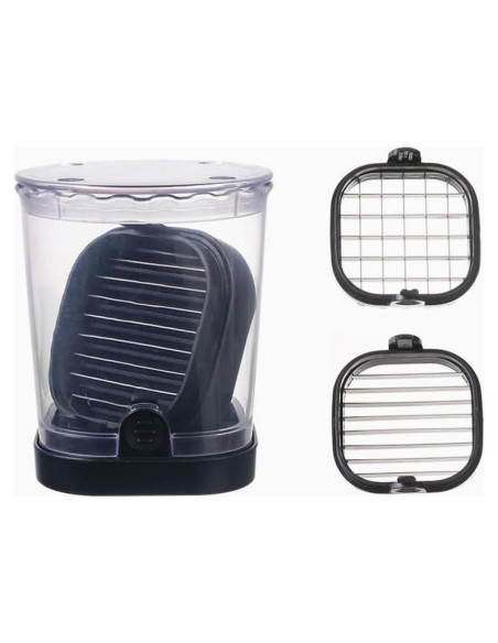 Cortador de Frutas 2 en 1 Halteoly - Acero Inoxidable, Negro Cortador de Frutas 2 en 1 Halteoly - Acero Inoxidable, Negro
