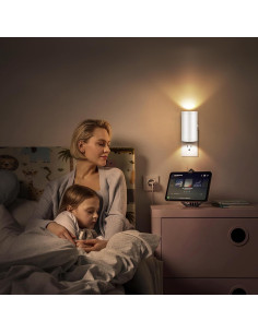 Luz Nocturna LED Enchufable SETEN 2700K Regulable 0-300 Lúmenes 2