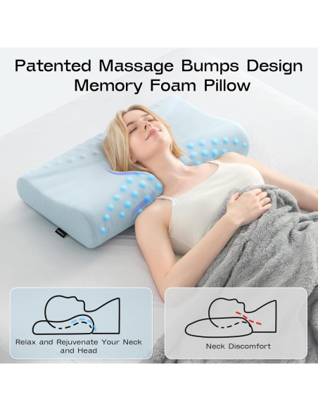 Almohada Cervical Ruizman de Espuma de Memoria con Enfriamiento Almohada Cervical Ruizman de Espuma de Memoria con Enfriamiento