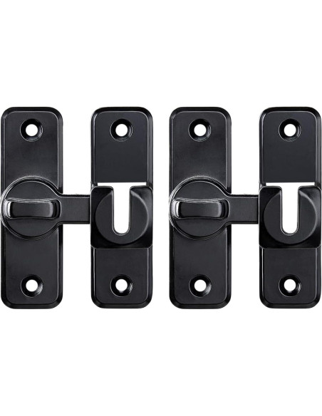 Cerradura de Pestillo de Seguridad INIRET Negra 2.54cm Cerradura de Pestillo de Seguridad INIRET Negra 2.54cm