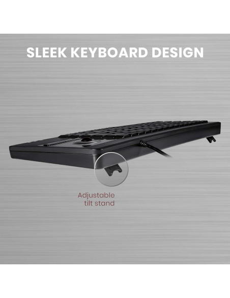 Teclado con Cable Perixx PERIBOARD-514H Plus USB Negro