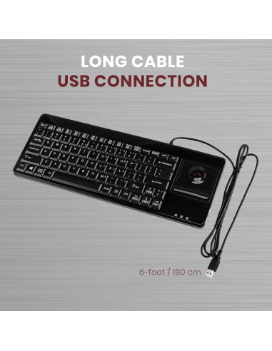 Teclado con Cable Perixx PERIBOARD-514H Plus USB Negro