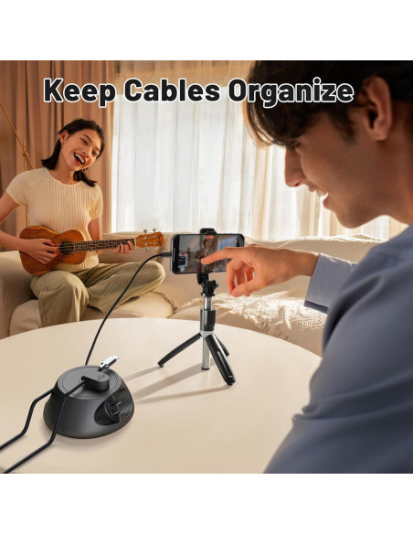 Soporte Magnético para Cables SOOOEC 3-en-1 Gris - Organizador Soporte Magnético para Cables SOOOEC 3-en-1 Gris - Organizador