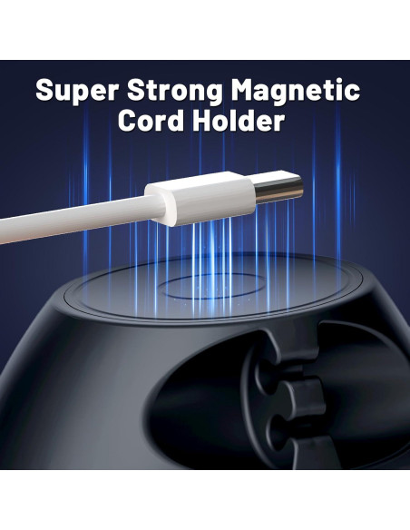 Soporte Magnético para Cables SOOOEC 3-en-1 Gris - Organizador Soporte Magnético para Cables SOOOEC 3-en-1 Gris - Organizador