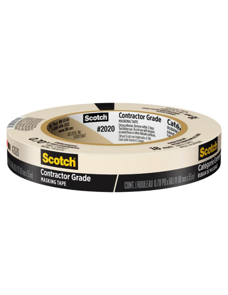 Cinta de Enmascarar Scotch 1.8 cm x 54.9 m, Adhesivo Fuerte Cinta de Enmascarar Scotch 1.8 cm x 54.9 m, Adhesivo Fuerte