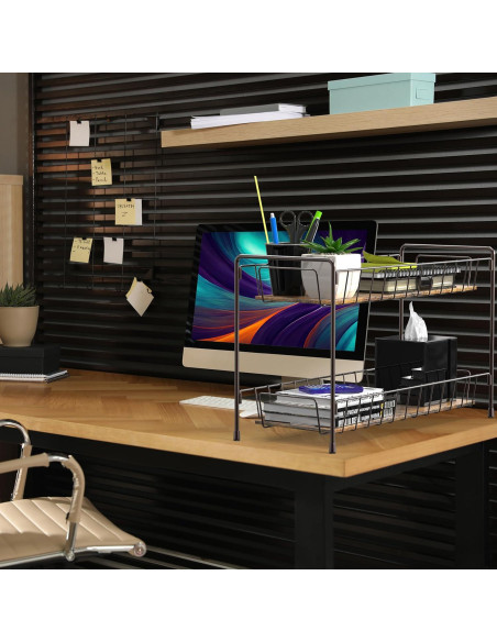 Organizador de Especias de 2 Niveles Simple Houseware - Acero Bronce Organizador de Especias de 2 Niveles Simple Houseware - Acero Bronce