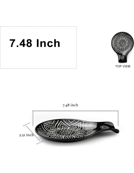 Reposapucheros de Cerámica Mikigey 19 cm Apto Lavavajillas Negro Reposapucheros de Cerámica Mikigey 19 cm Apto Lavavajillas Negro