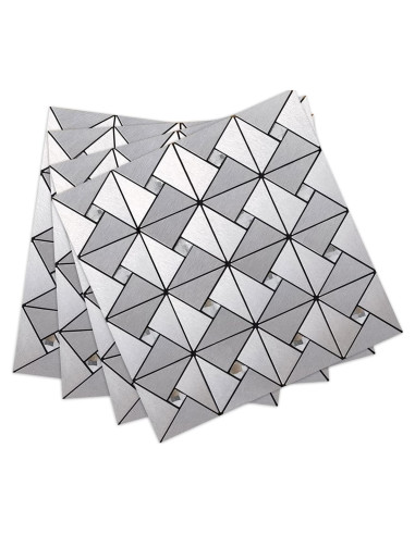 Azulejos Autoadhesivos DICOFUN 10 Hojas 30.48x30.48cm Plata