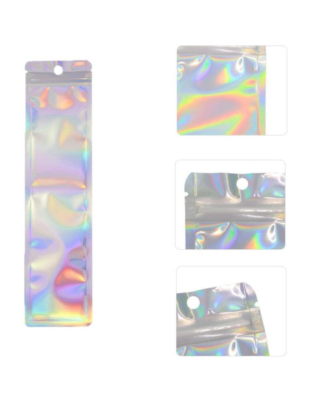 100 Bolsas Reutilizables Holográficas UPSTORE 6x23 cm 100 Bolsas Reutilizables Holográficas UPSTORE 6x23 cm