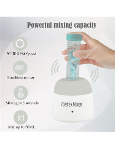 Mezclador Vortex Mini HUBEST 5200RPM para Laboratorio y Pintura 2