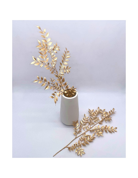 Plantas Artificiales PASYOU Doradas - 5 Piezas para Decoración Plantas Artificiales PASYOU Doradas - 5 Piezas para Decoración