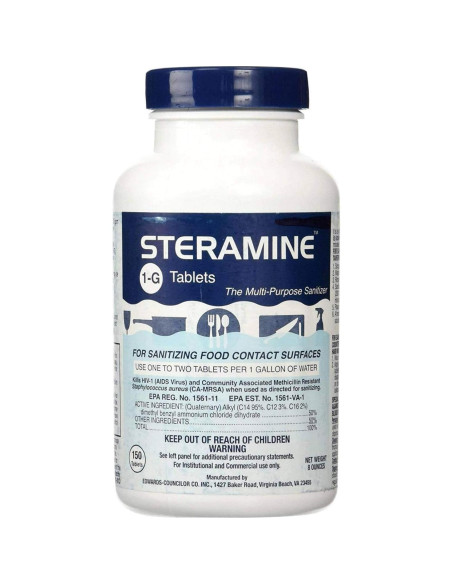 Tabletas Desinfectantes Steramine 150 x 6 Botellas - Multiusos Tabletas Desinfectantes Steramine 150 x 6 Botellas - Multiusos