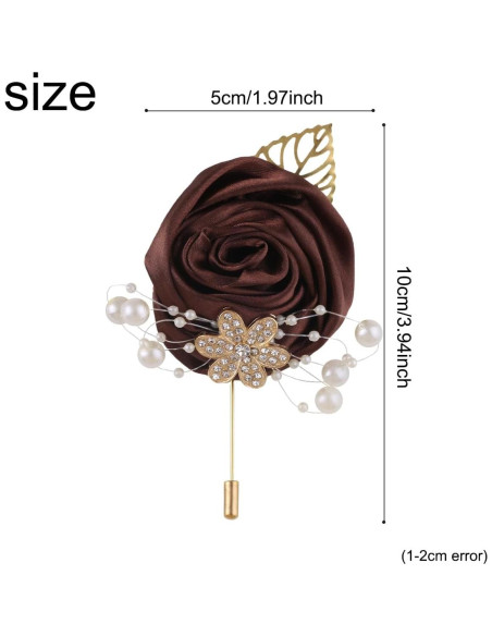 Ramo Artificial de Novia Ljxoaieu 5pcs Rosa Seda Café 14cm Ramo Artificial de Novia Ljxoaieu 5pcs Rosa Seda Café 14cm